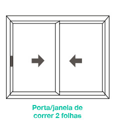 Porta-Janela de Correr 2 Folhas